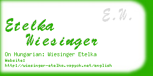 etelka wiesinger business card